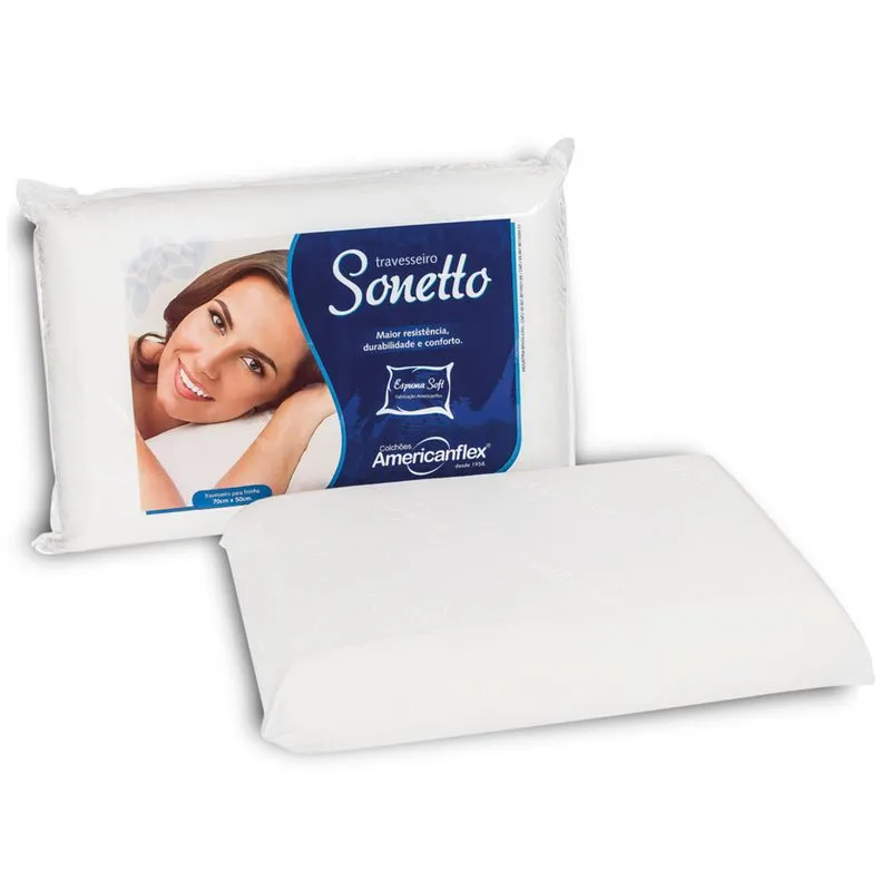 Travesseiro Americanflex Sonetto 12cm de Altura