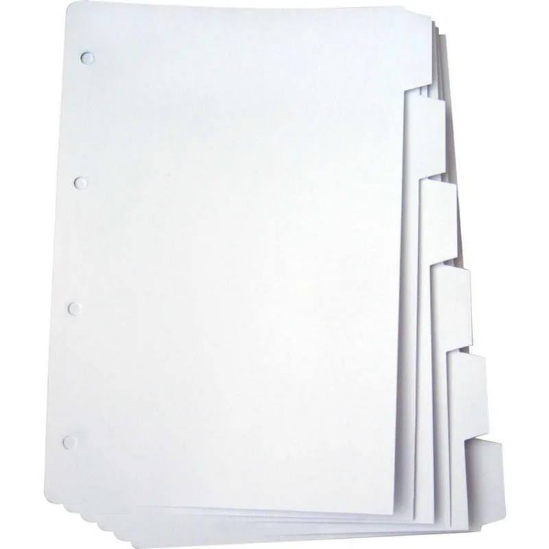 Divisória Fichário Papel 06 Projeções Branca
