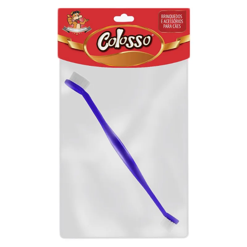 Escova Dental Para Cães Colosso Dupla Cores Sortidas