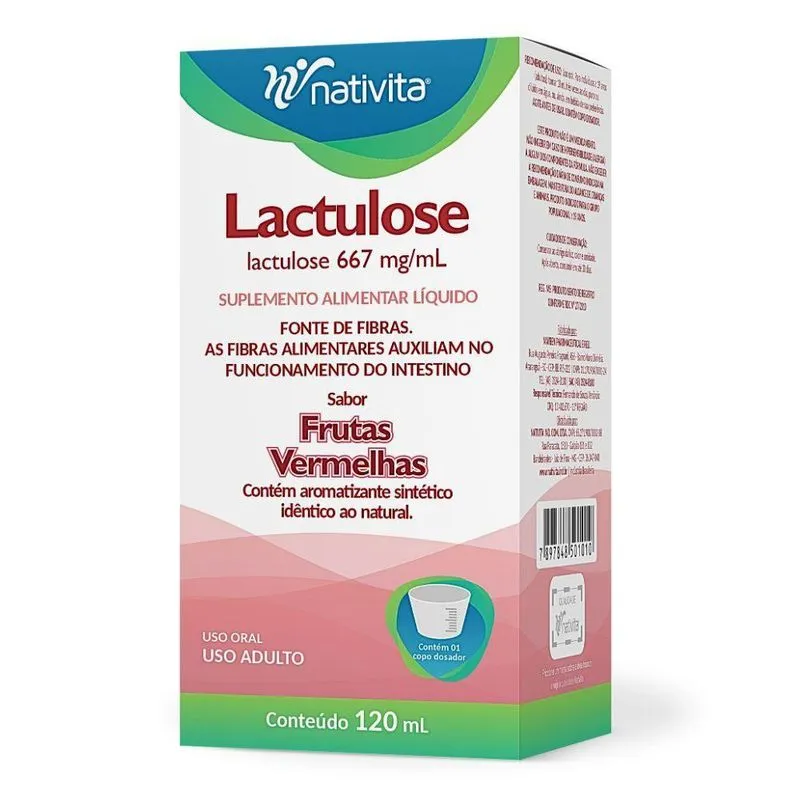 Lactulose 667MG/ML sabor frutas vermelhas com 120ML