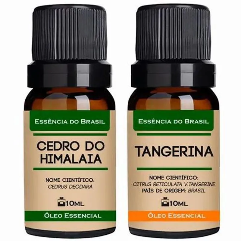 Kit 2 Óleos Essenciais 10ml - Cedro Do Himalaia + Tangerina