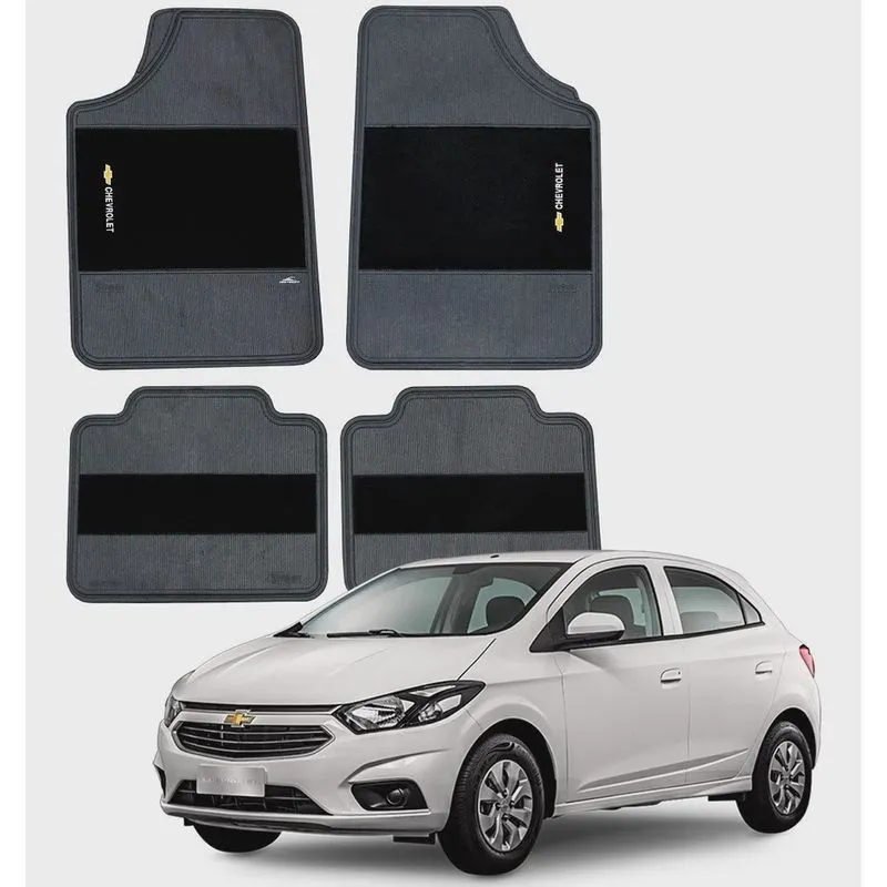 Jogo Tapete Personalizado Logo Bordado Chevrolet Onix Gm