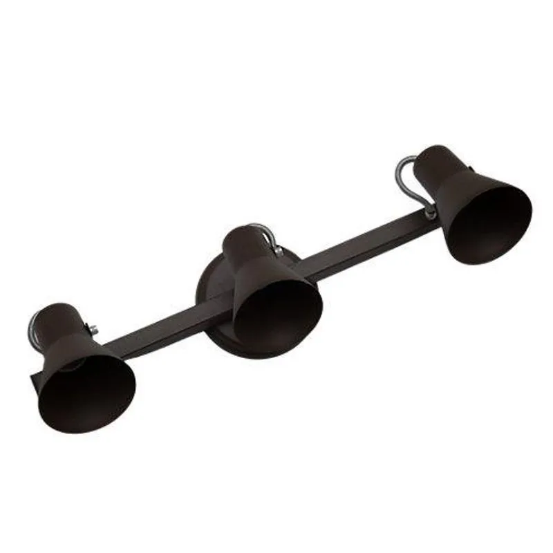 Spot B/3 Trilho Sino Aluminio Preto 16x15x50cm Neo Iluminação