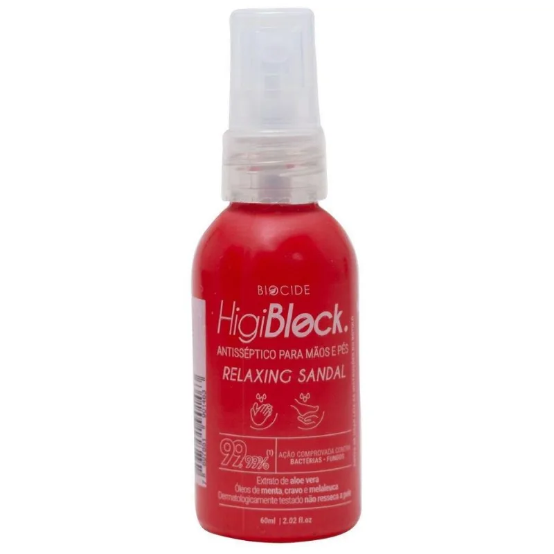 Antisséptico Para Mãos E Pés Higiblock Relaxing Sandal