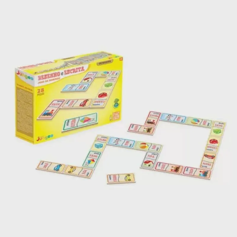 Jogo de Dominós Desenho e Escrita em Madeira Junges 746