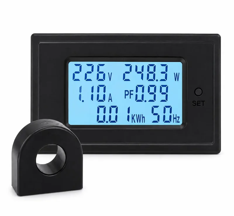 Voltimetro, Waltimetro Digital, 6x1, 100a, Bivolt 110v,220v