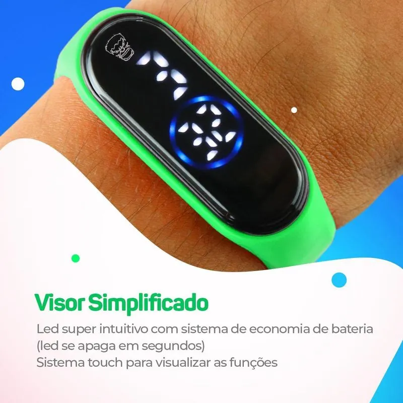 Relógio Infantil Digital Bracelete Prova Agua Nota Fiscal