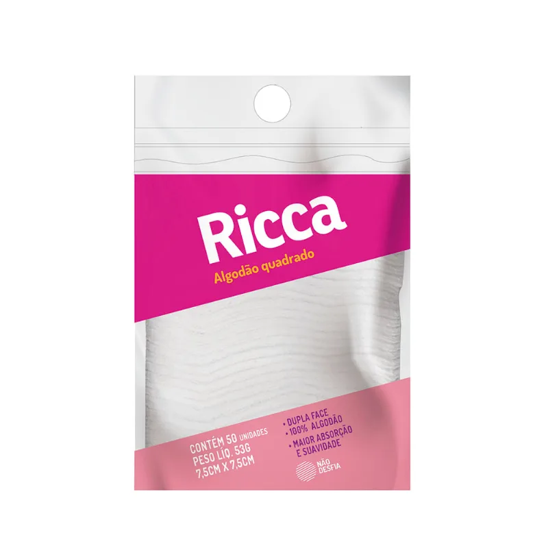 Kit Com 2 Algodões Quadrado Ricca