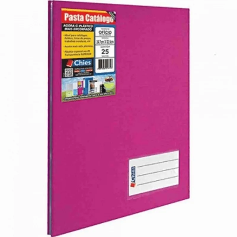 PASTA CATALOGO C/25 PLASTICOS DECORADA PINK 4007-2