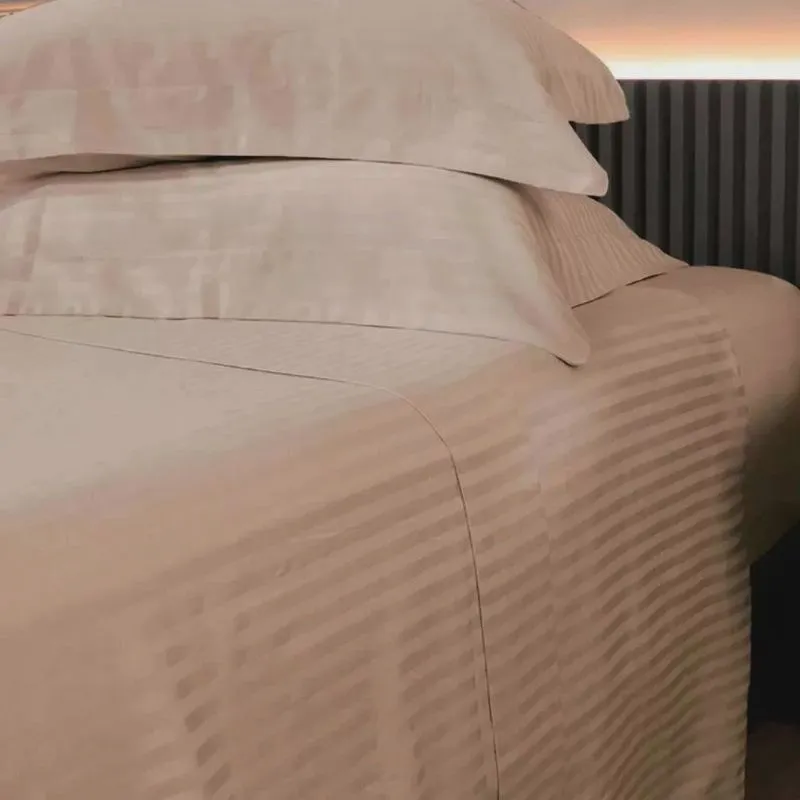 Jogo de Cama Appel King 4 peças Percal 300 fios Dobby Bege