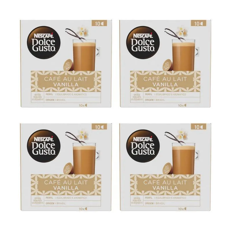 Kit 40 Cápsulas Café Com Leite Vanilla Dolce Gusto