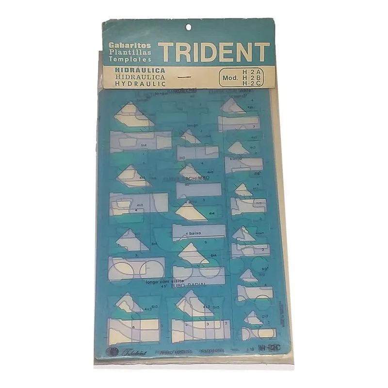 Gabarito Trident Hidráulica H-2 A B C (3 Peças)