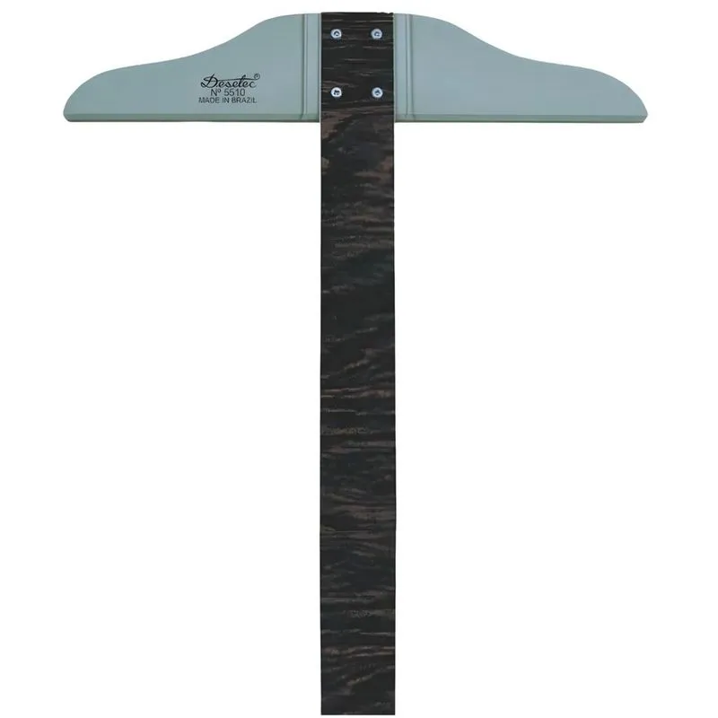 Régua T Fenólica Trident com Borda Acrílica 100 cm - 5510