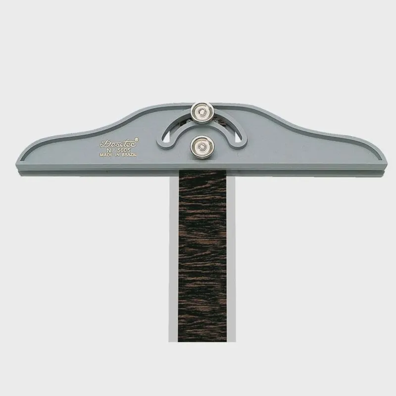 Régua T Fenólica Trident com Borda de Acrílico e Cabeçote Fixo 50 cm - 5605