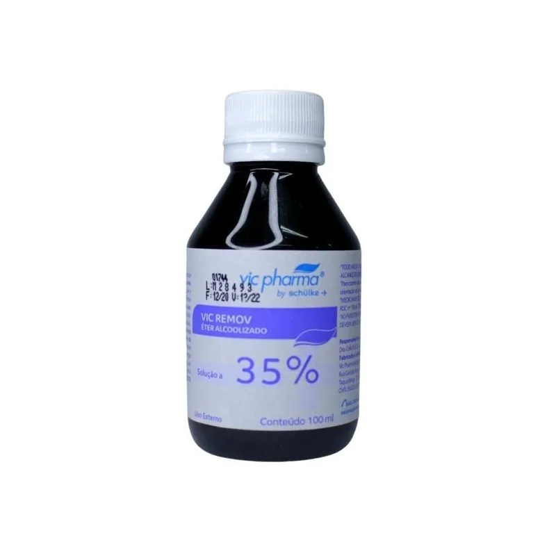 Éter Etílico 35% Removedor De Esparadrapo 100ml - Vic Pharma