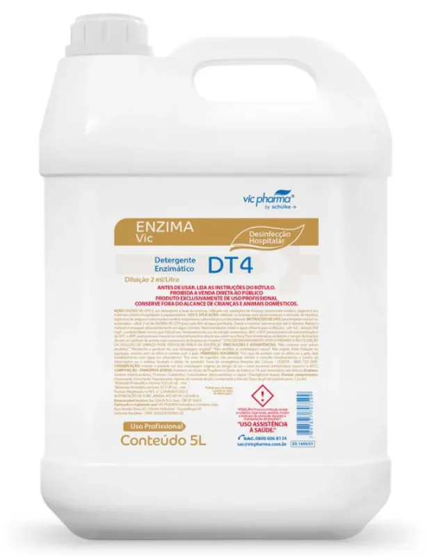Detergente Enzimatico Enzima VIC DT4 5 LT - VIC Pharma