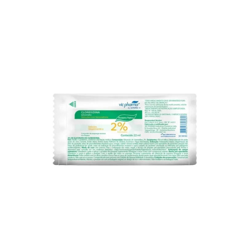 Clorexidina 2% Escova 22ML Escova/Espuma UL - VIC Pharma