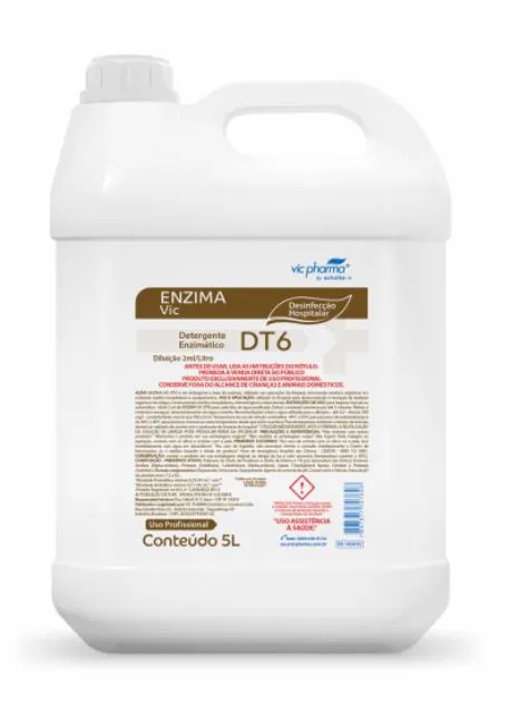 Detergente Enzimático Enzima VIC DT6 5 LT - VIC Pharma