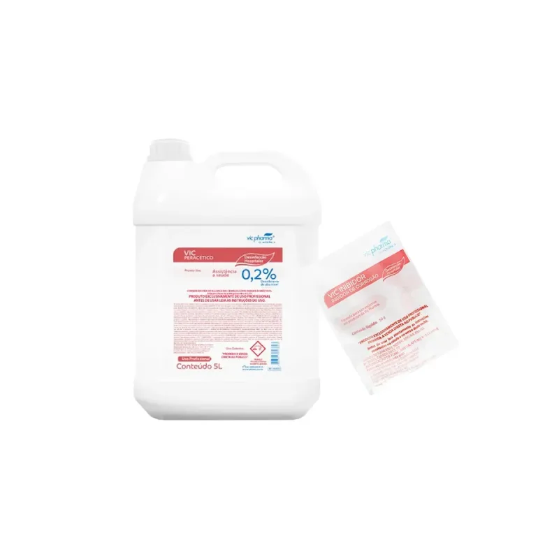 Ácido Peracético 0,2% 5 LT (VIC Test + VIC Inibidor Sachê) - VIC Pharma