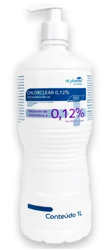 Clorexidina 0,12% Chlorclear 1LT Antisseptico Bucal - VIC Pharma