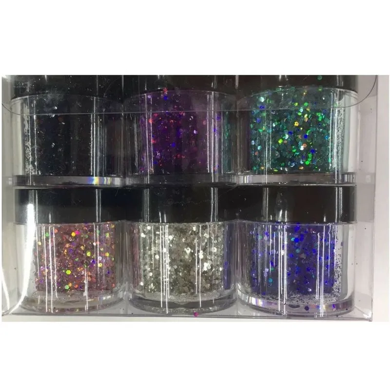Glitter Flocado Com 12 Unidades Para Decoração De Unhas