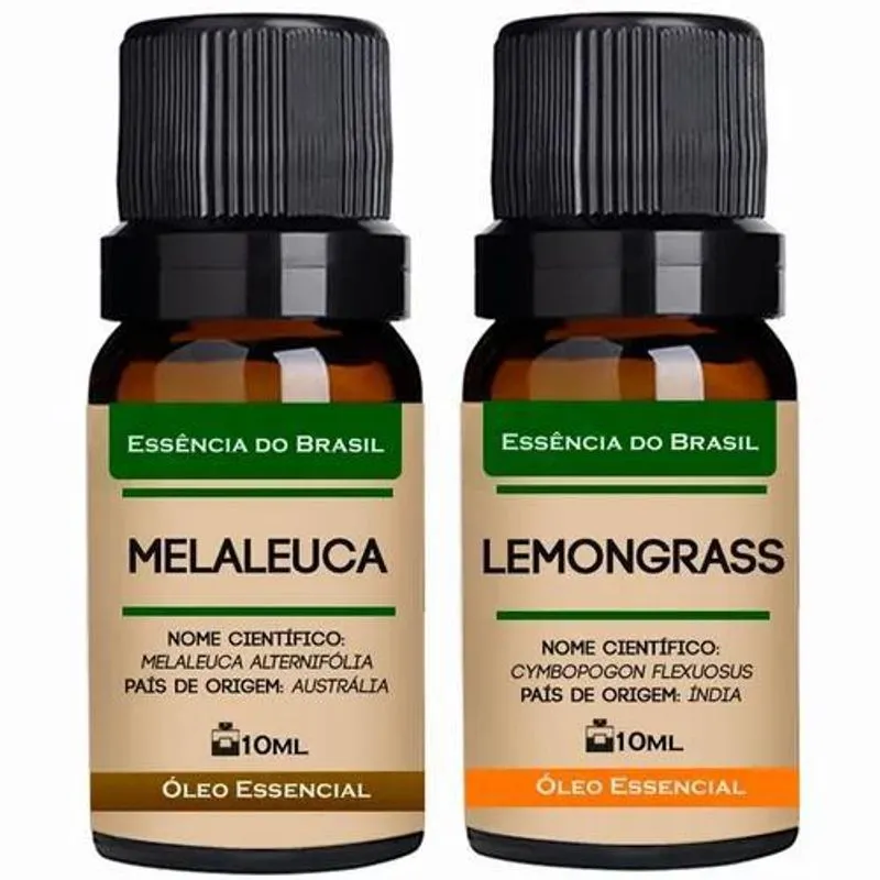 Kit 2 Óleos Essenciais 10ml - Melaleuca + Lemongrass