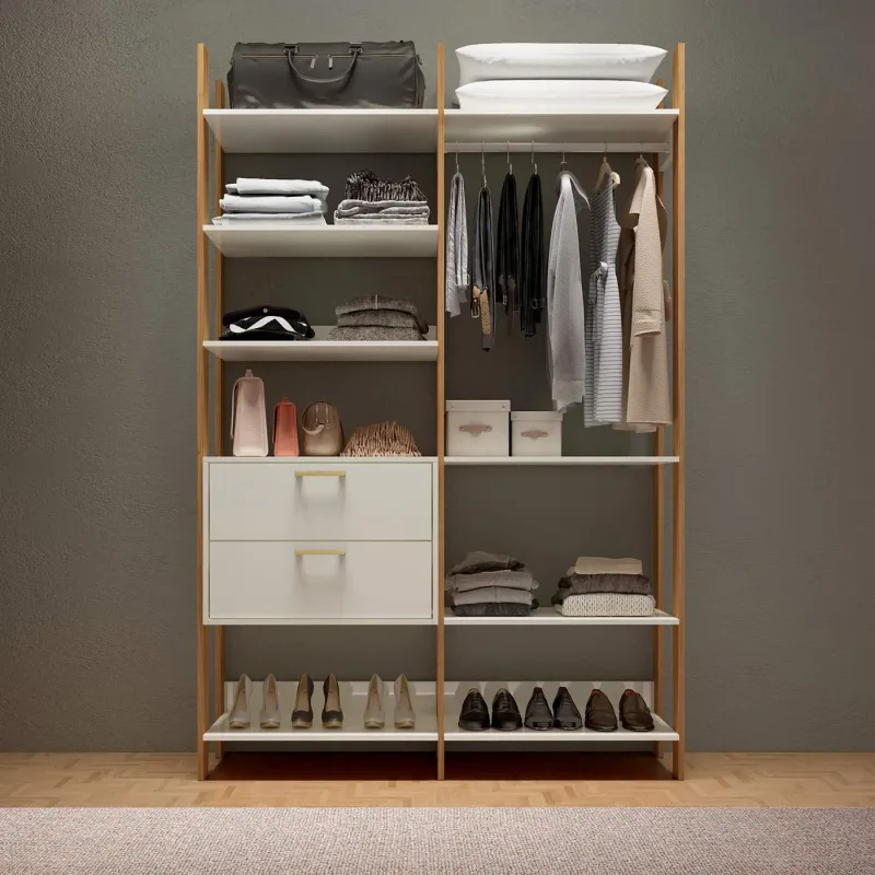 Guarda Roupa Closet com Cabideiro e Gavetas Dalla Costa MDF