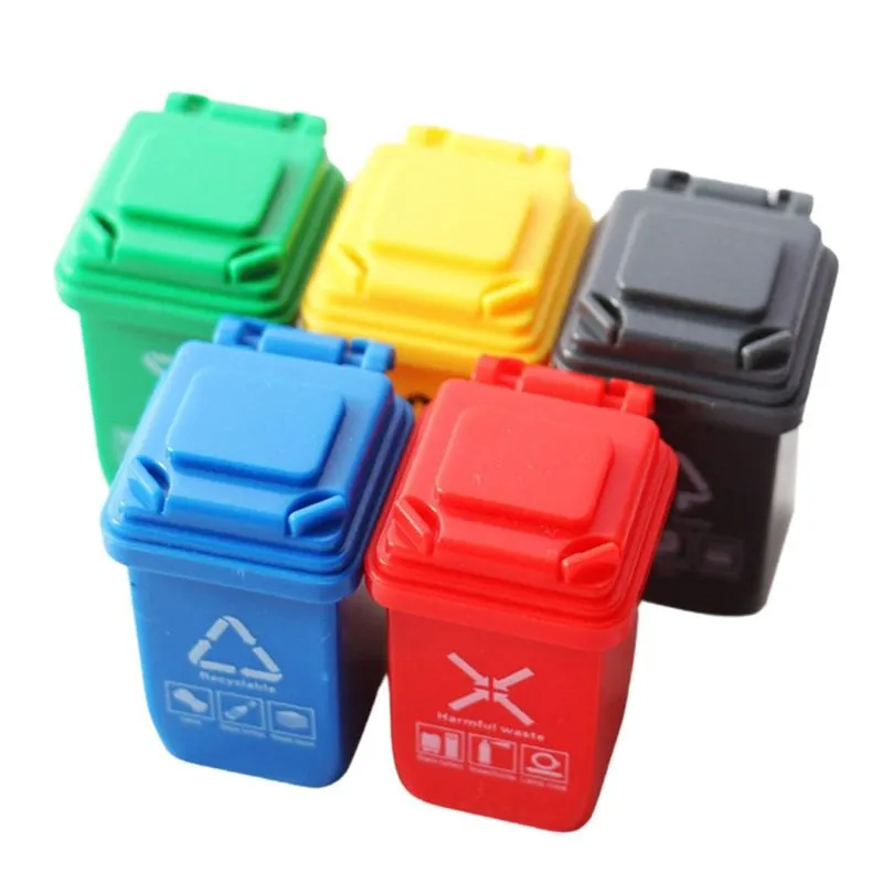 5/set. Mini Lixeira Para Área De Trabalho De Casa De Bonecas Em Escala 01:12