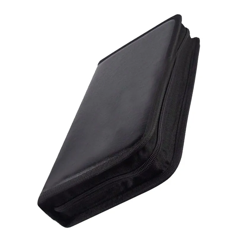 Bolsa De Armazenamento 80disc Heavy Duty Cd Dvd Estojo Pu Leat