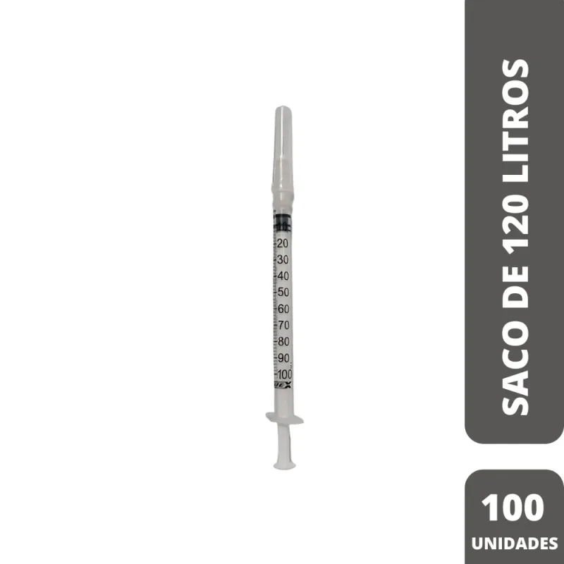 Seringa Descartável Insulina 1 ML 0,38 X 13 (CX C/100) - Injex
