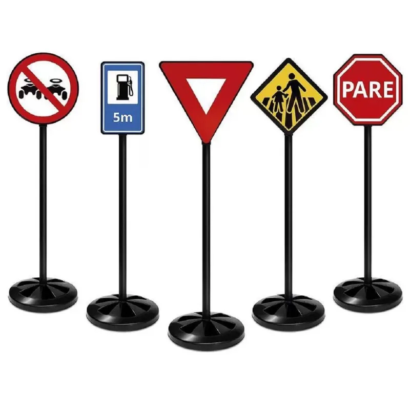 Conjunto Com 5 Placas De Trânsito Poliplac 7287