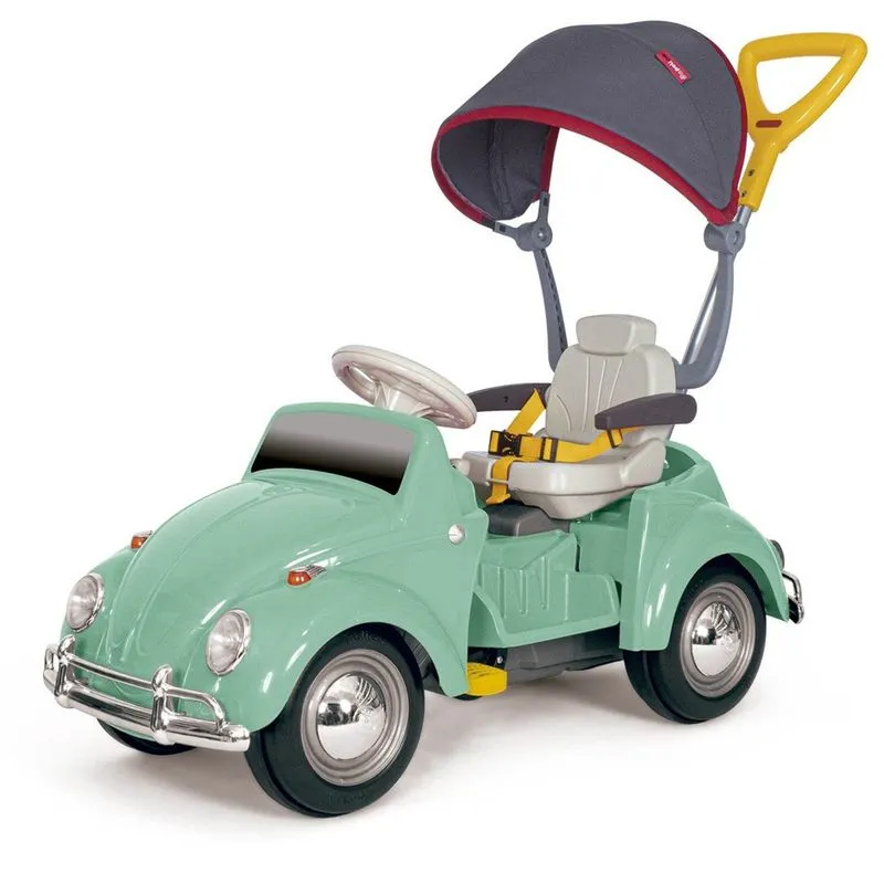 Carrinho De Passeio/Pedal Infantil Fusca - Bubblecar - Poliplac - Verde