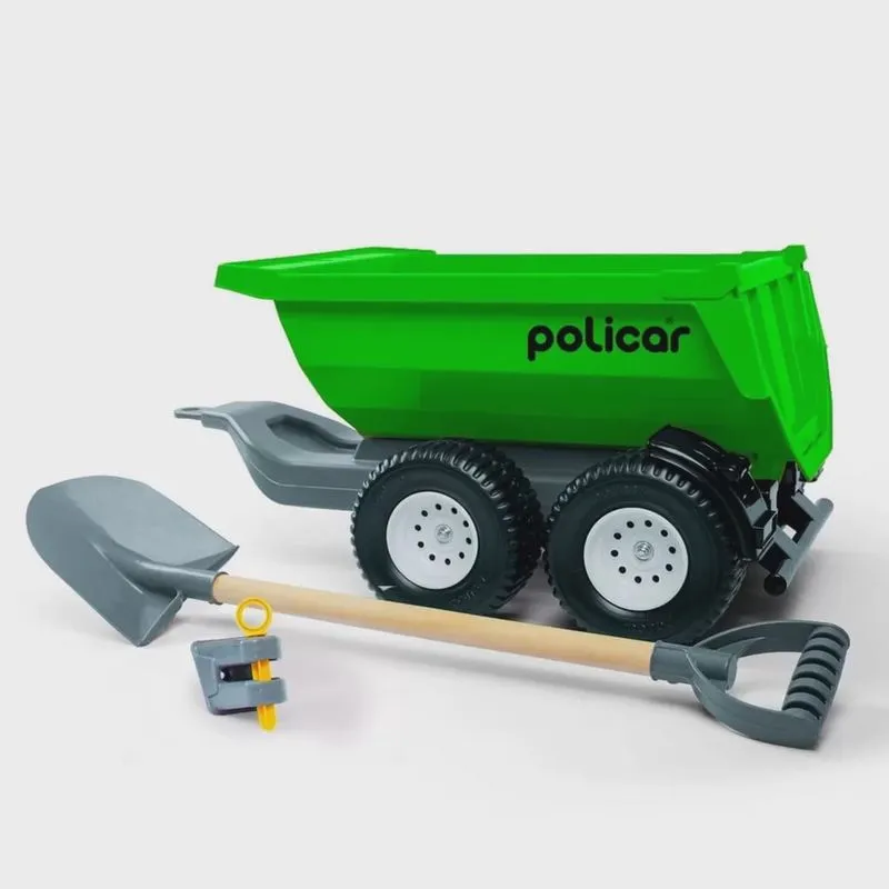 Reboque Caçamba Para Carrinhos Policar - Poliplac - Verde