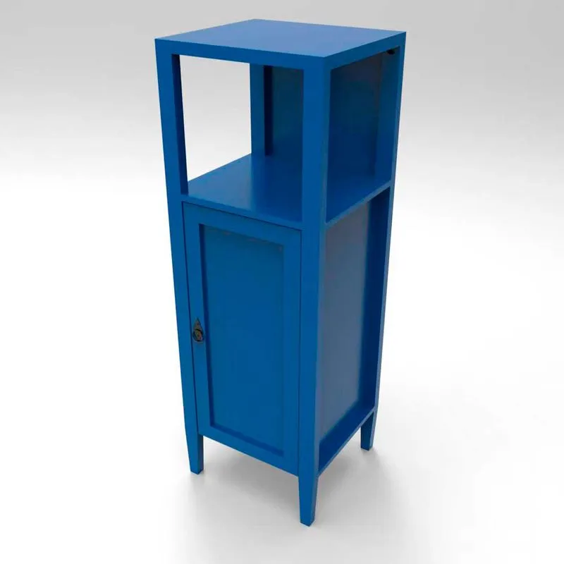 Armário para banheiro Provence 110x35cm alto azul Huna