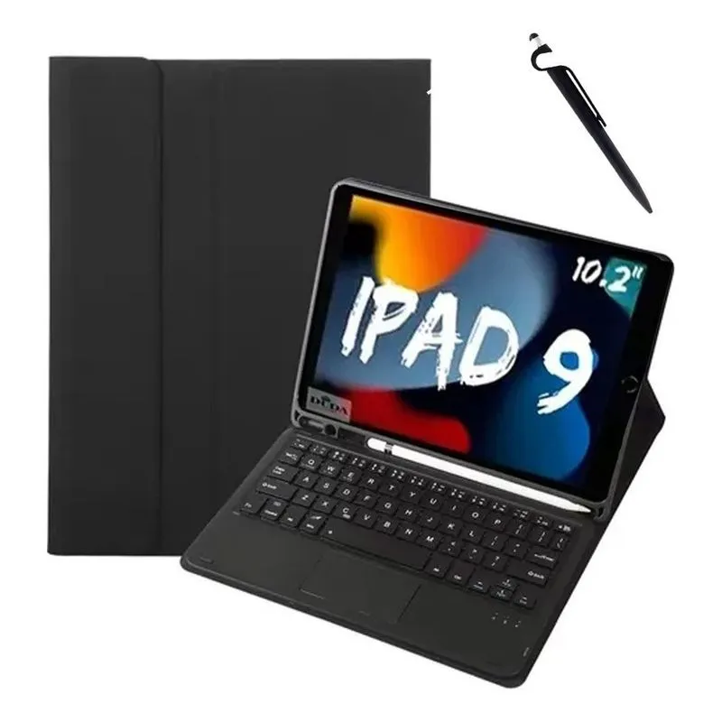 Capa Com Teclado Para Tablet 10,2 9 Ger Com Touchpad + Caneta