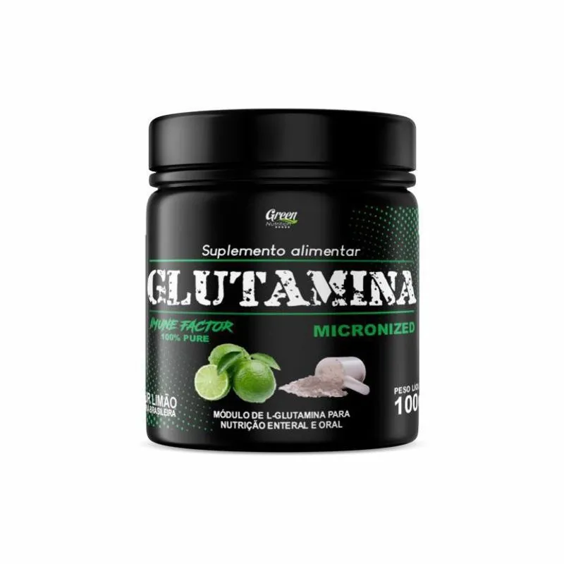 Glutamina imune factor sabor limão 100G green nutrition