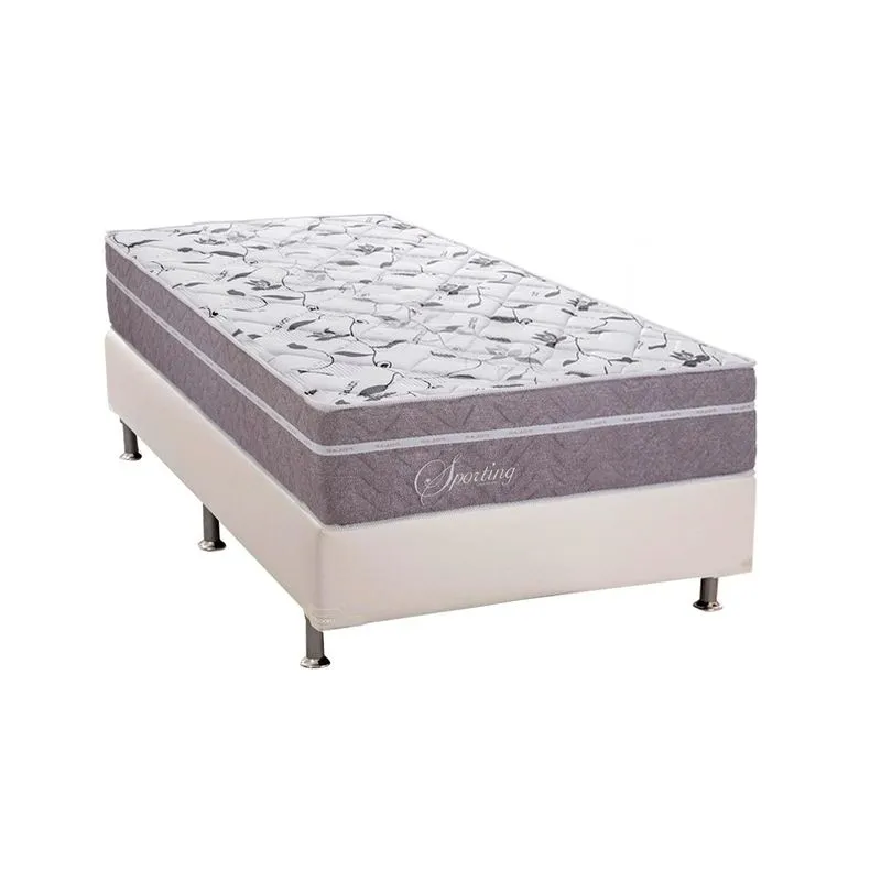 Conjunto-Colchão Polar MasterPocket Sporting+Cama Solteiro 88x188
