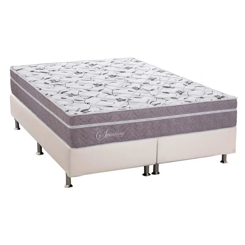 Conjunto Box-Colchão Simbal Florença+Cama Queen 158
