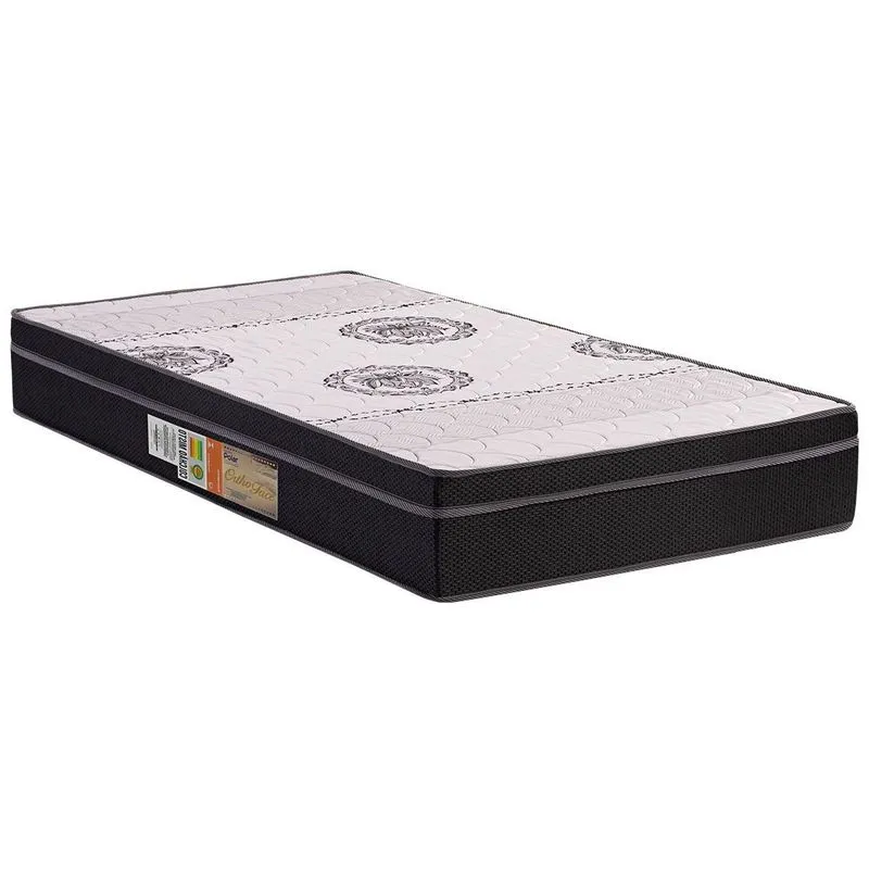 Colchão Solteiro Anatômico D28 / Orthoface Firme Euro Pillow Black (88x188x25) - Polar