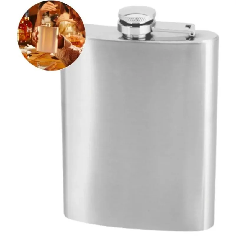 Cantil Bolso Aço Inox 230ml Bebida Porta Whisky Garrafinha