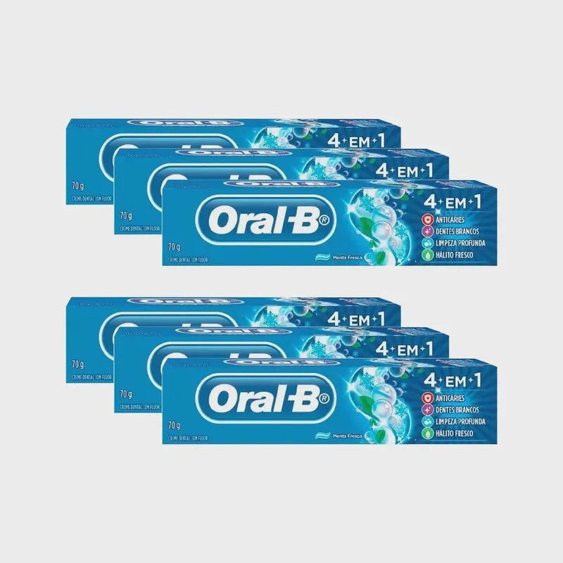 Kit Creme Dental Oral B 4 em 1 70g c/6un