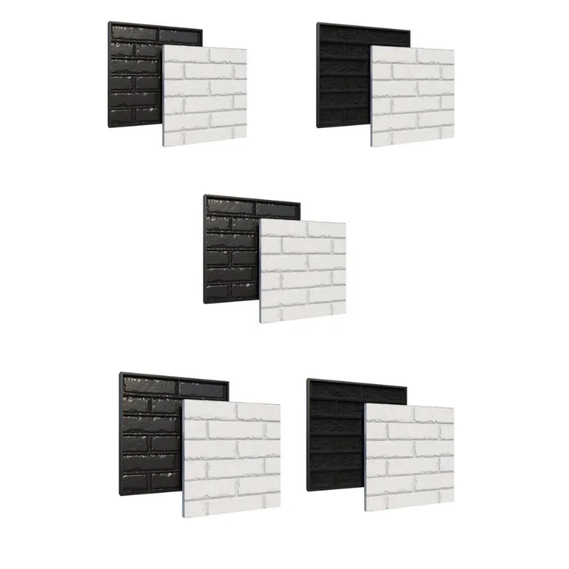 Kit com 5 Moldes Para Gesso 3d - Modelo - Tijolo/ 28x28 Artesanato