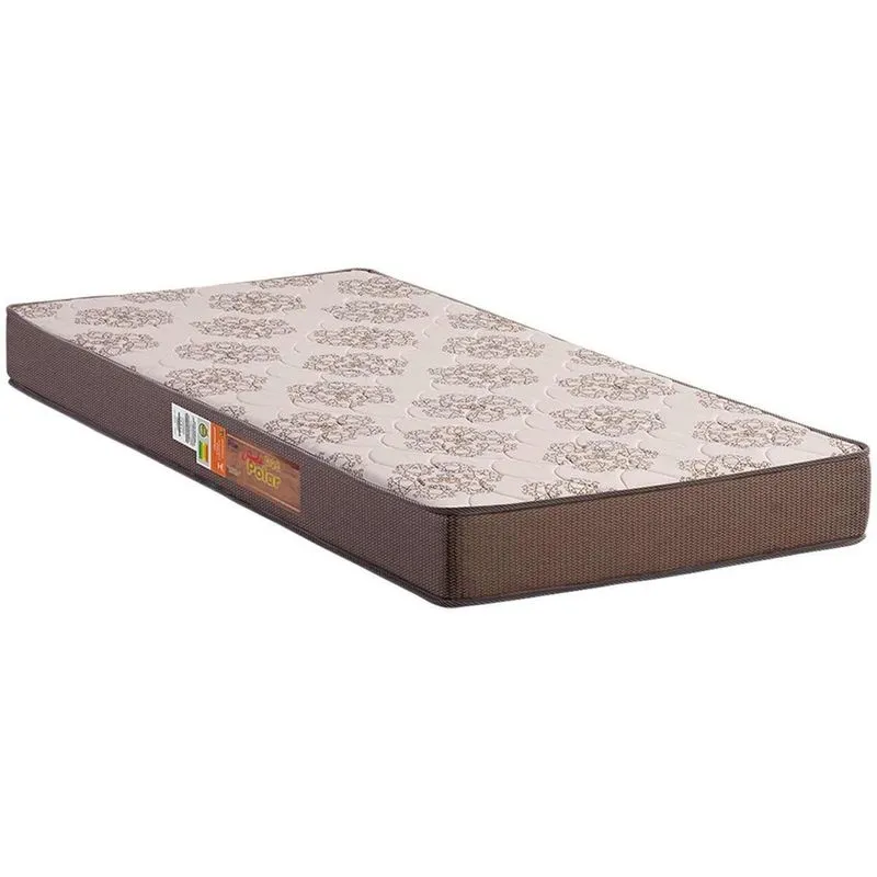 Colchão Solteiro Espuma D20 Pérola Brown (88x188x12) - Polar