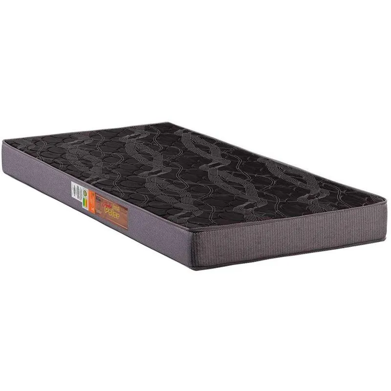 Colchão Solteiro Espuma D20 Pérola Grey (88x188x12) - Polar