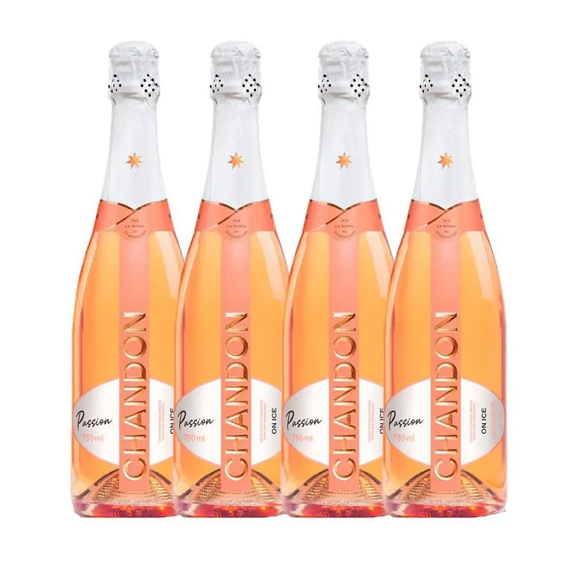 Kit 4 Espumante Bra Chandon Passion Rosé 750ml