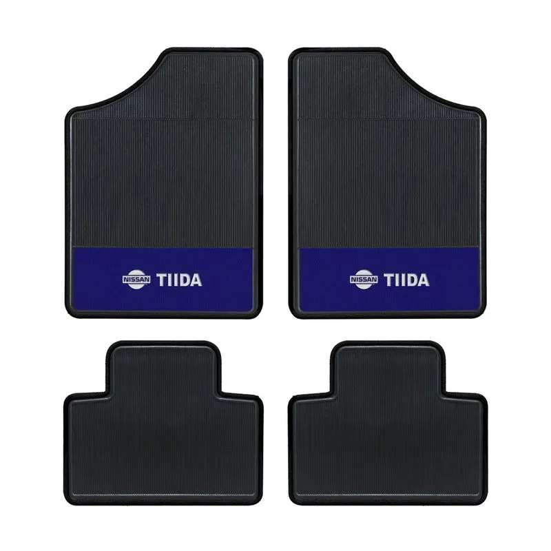 Tapete Automotivo - Tiida - Base Azul - Logo Nissan