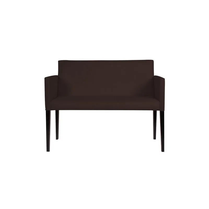 Namoradeira Decorativa Nina Estilo Retrô em Tecido Suede - Marrom
