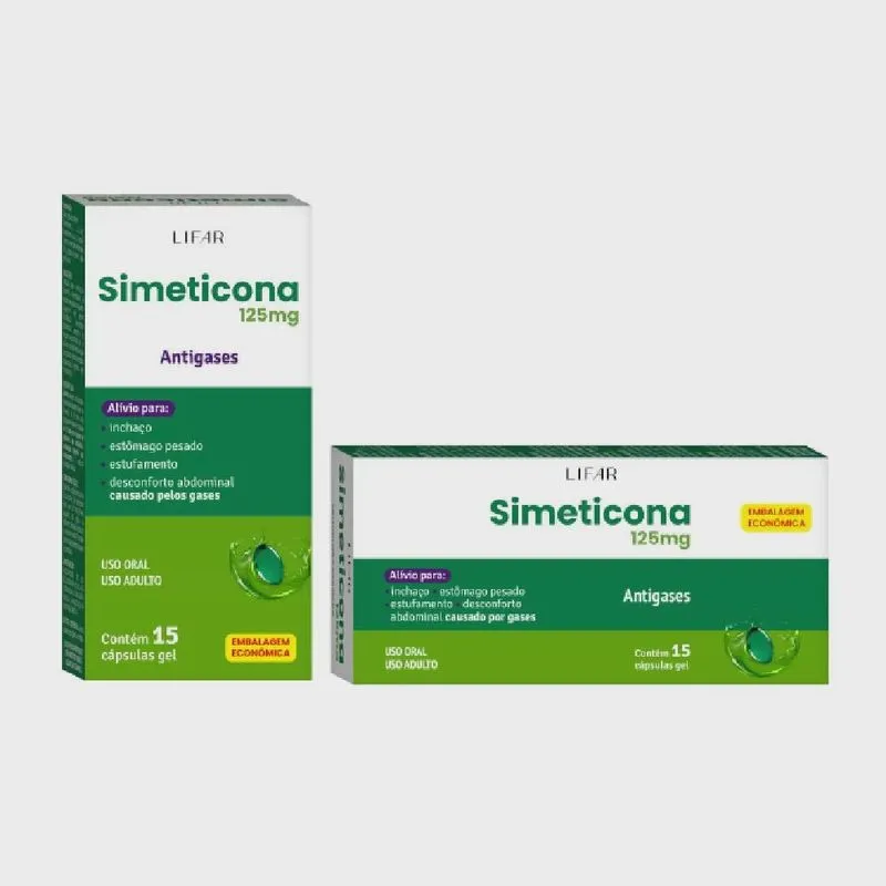 Simeticona 125MG 15 cápsulas gelatinosas lifar