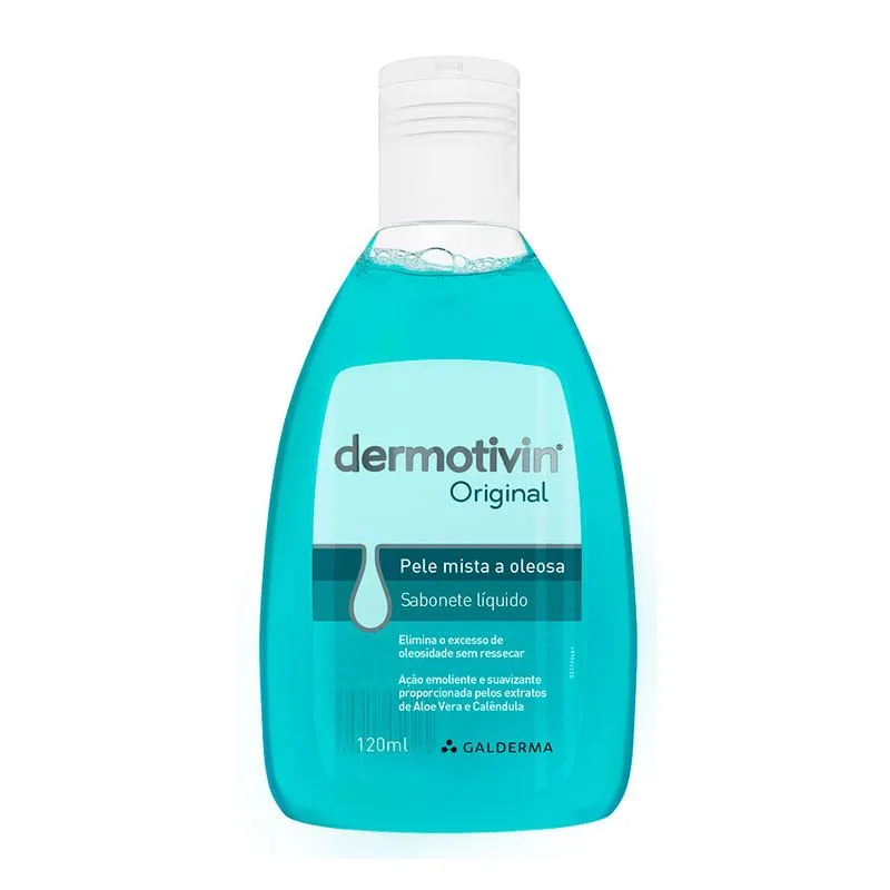 Sabonete Líquido Facial para Pele Mista a Oleosa Dermotivin Original 120ml