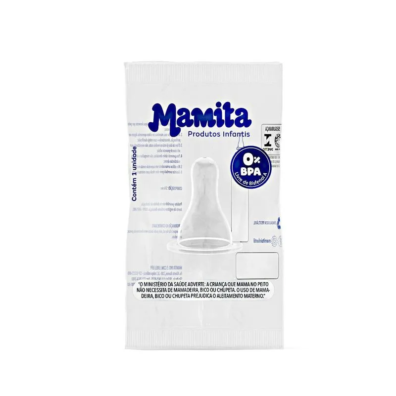 Bico De Mamadeira Redondo De Silicone (pct C/25) - Mamita